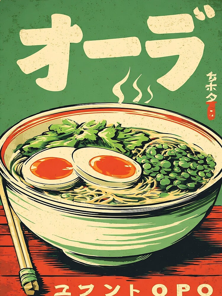 Vintage Ramen Artwork by KJNihonDesigner