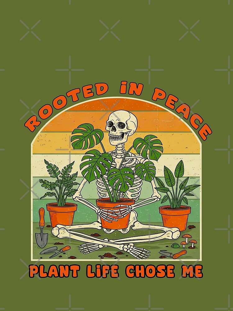 Plant Life Chose Me Meditating Skeleton by TeeARTHY