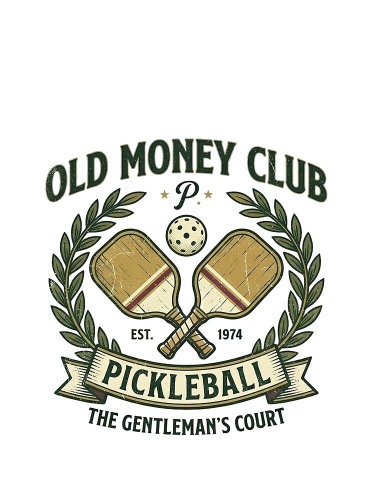 Old Money Club Pickleball – Vintage Gentleman’s Court Retro Design by HERITAGE COURT