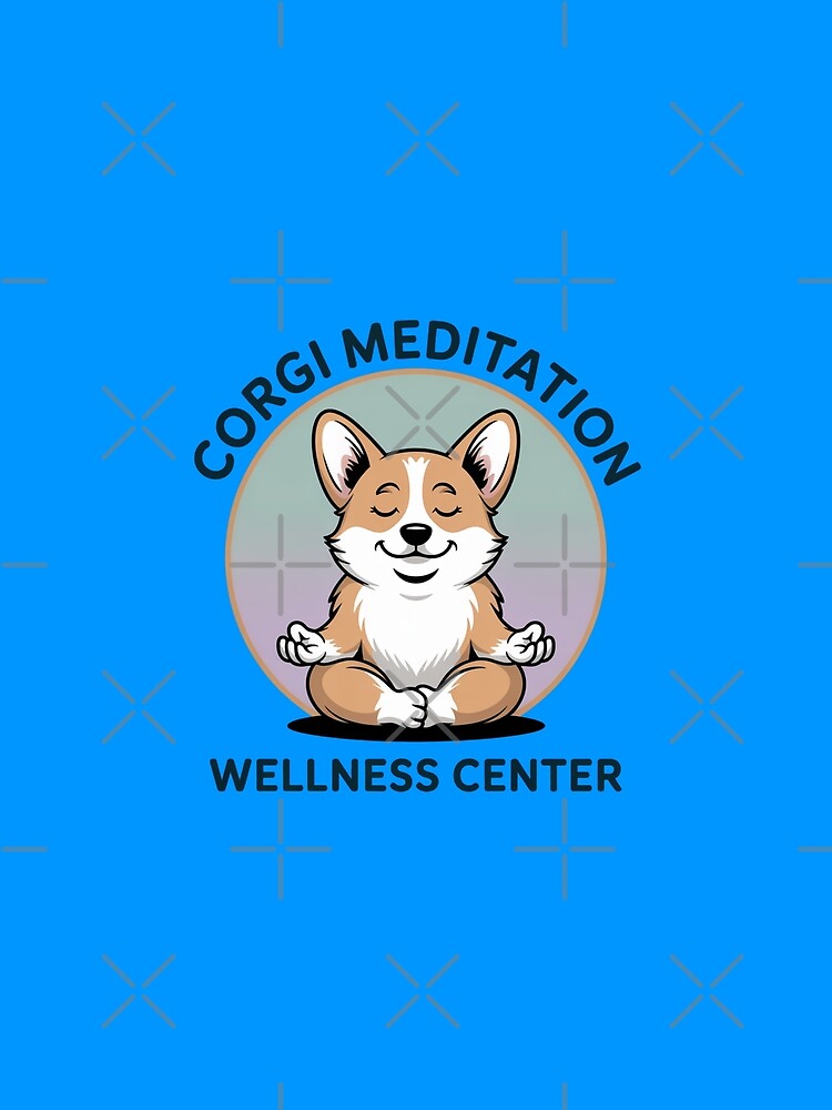 Corgi Meditation and Wellness Center Blue Design by Peter Stawicki