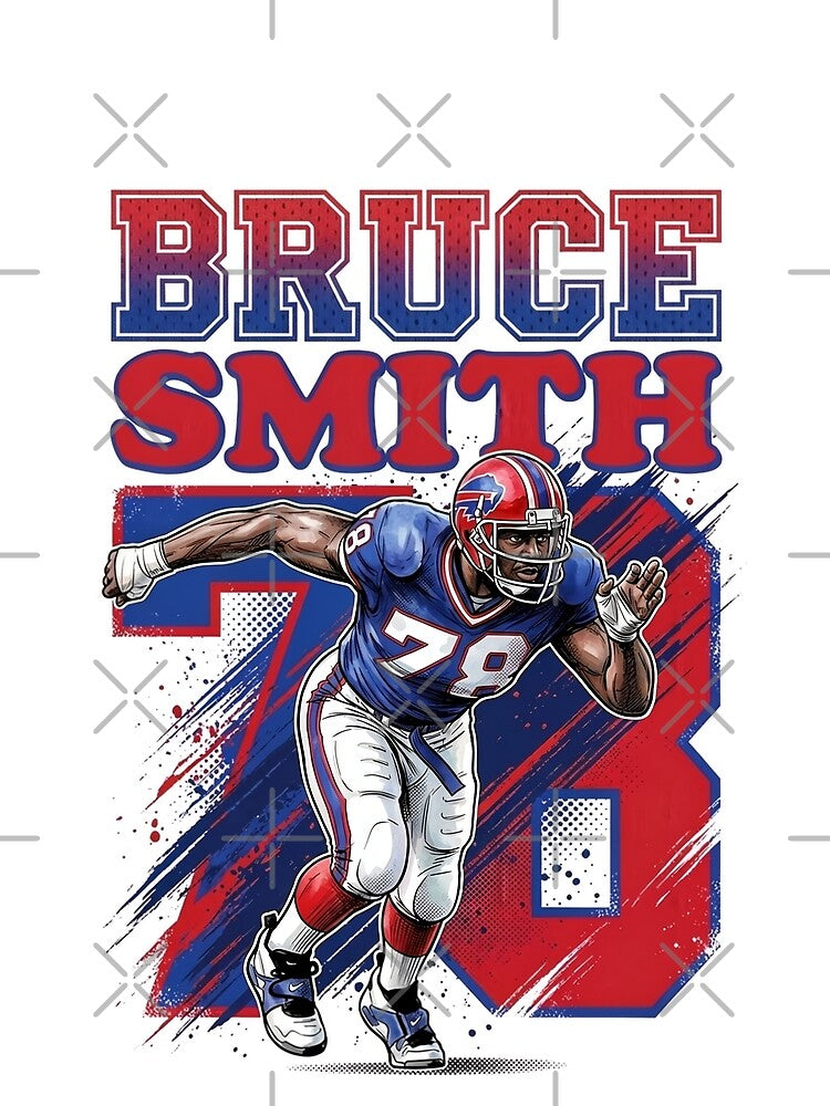Retro Bruce Smith 78 - Buffalo Football Legend by Thogan0416