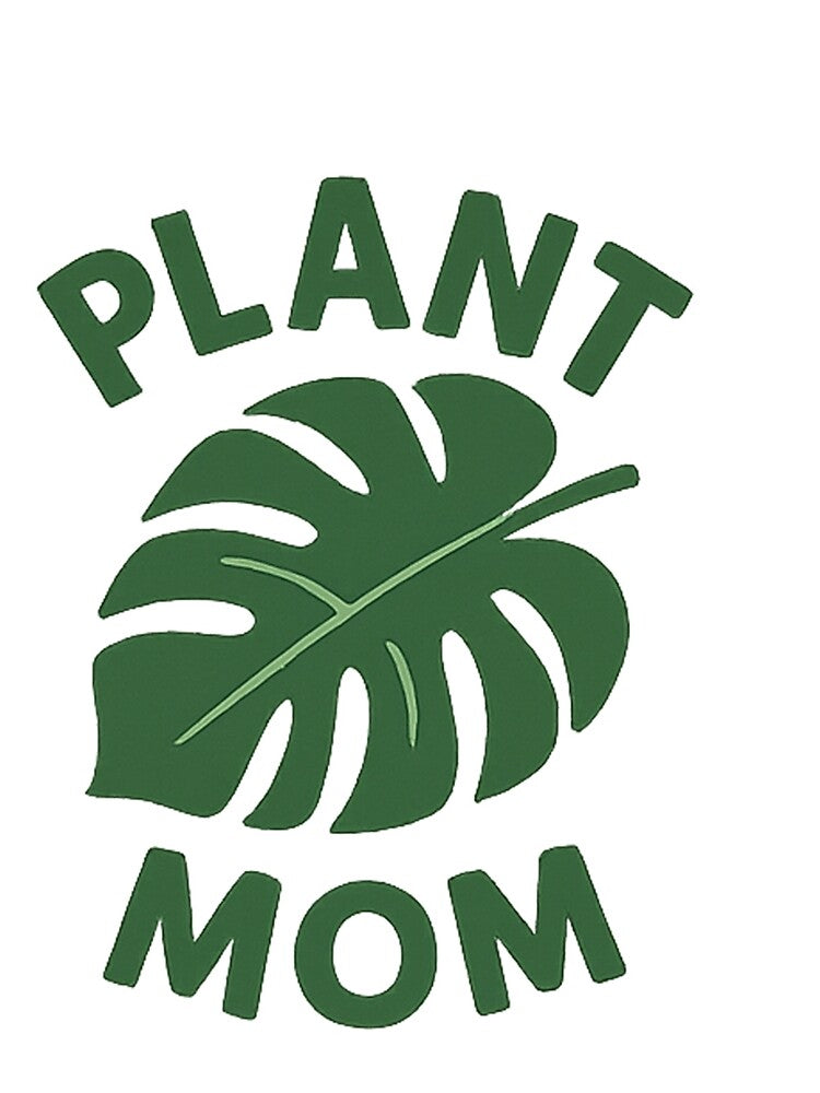 Plant Mom • Monstera Leaf Sticker • Minimalist Houseplant Design for Plant Lovers by DavidMay