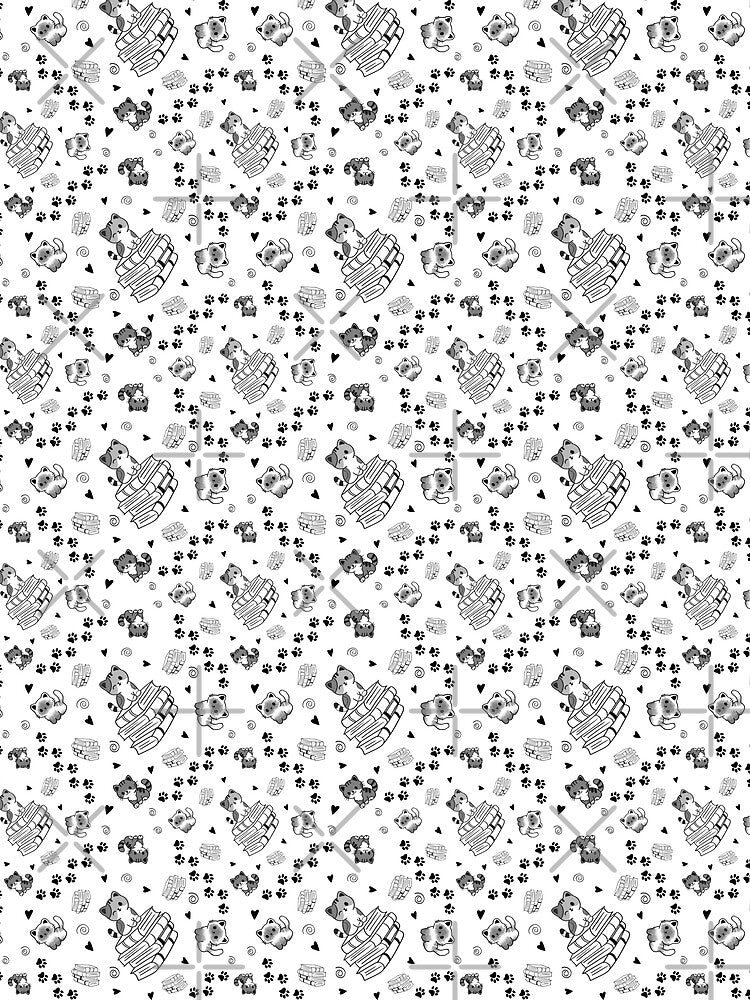 Cats and Books Pattern by artbyjadmercph