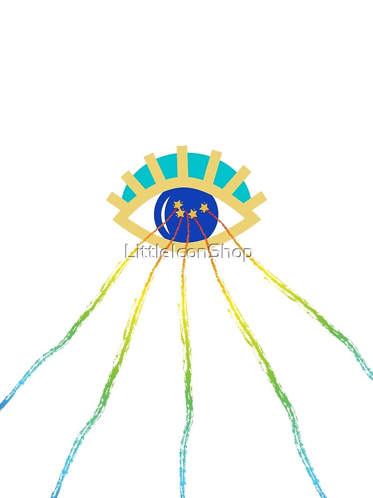 Rainbow Beam Third Eye Spiritual Fun Design by LittleIconShop