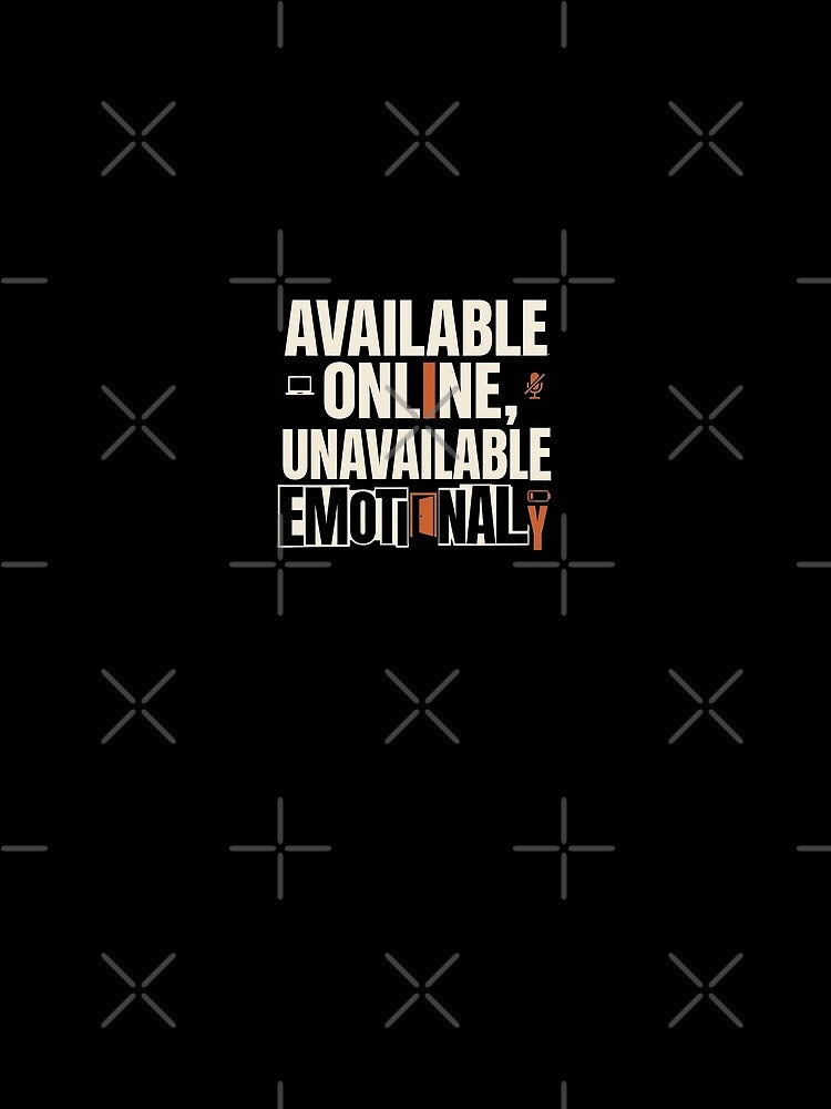 Available Online Unavailable Emotionally Funny Office Graphic by Fenay Designs
