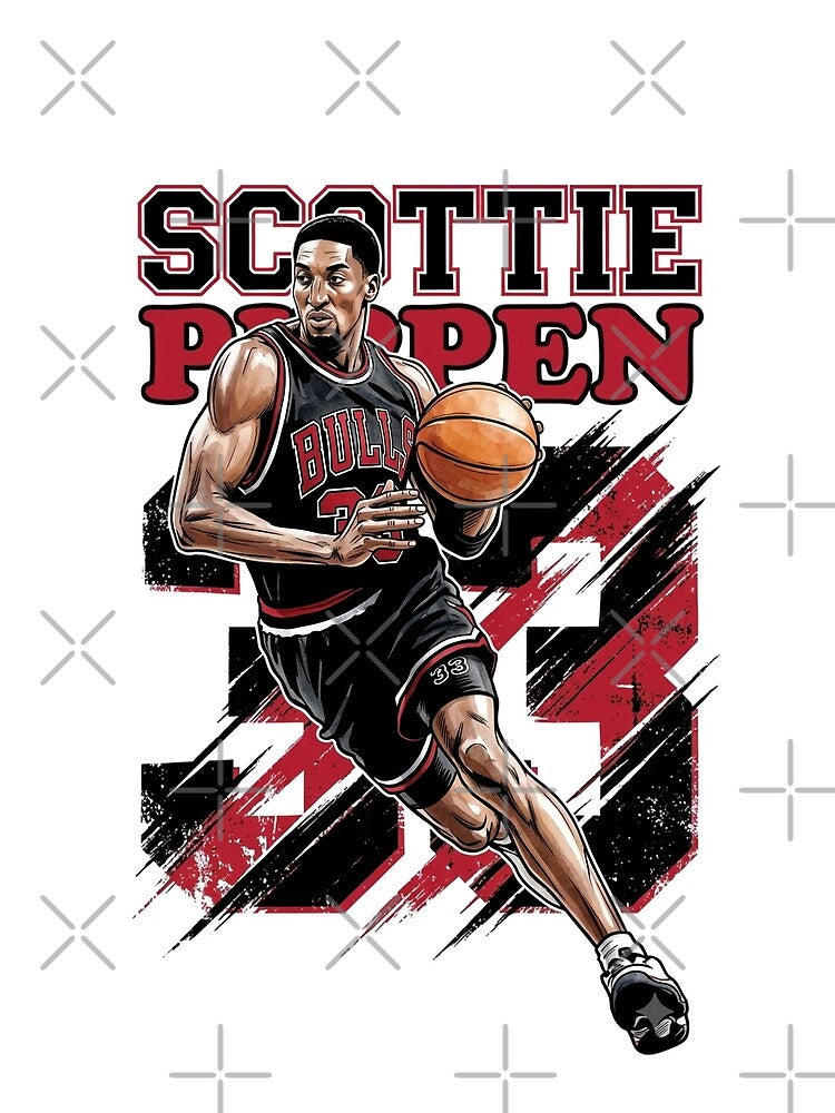 Retro Scottie Pippen 33 - Chicago Basketball Legend by Thogan0416