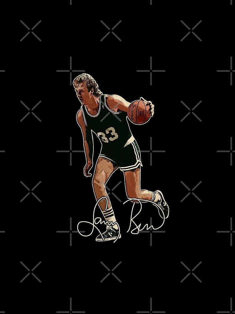 Larry Bird Legend Basketball Signature Vintage Retro 80s 90s Bootleg Rap Style by HayleyMonahan
