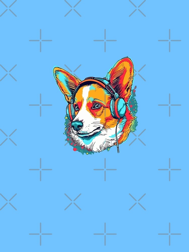 Corgi Music Lover - A Relaxing Design for Dog Owners by brindled
