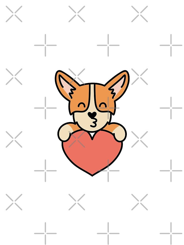 Corgi with heart by SolArt88