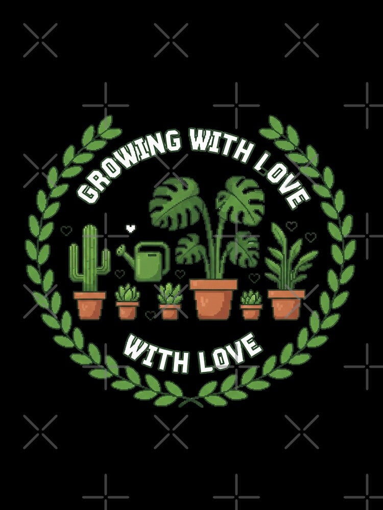 Retro Pixel Art Houseplants - Growing With Love Pixel Garden: Plant Aesthetic by Gurjeetpixelart