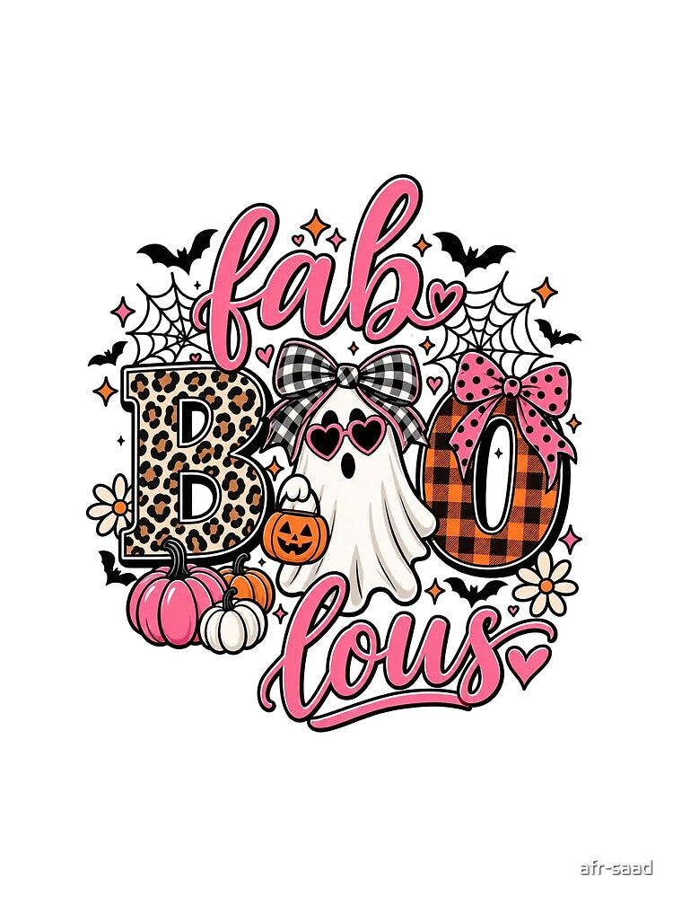 Fab BOO lous Halloween Ghost Bow Leopard Plaid Cute Spooky by afr-saad