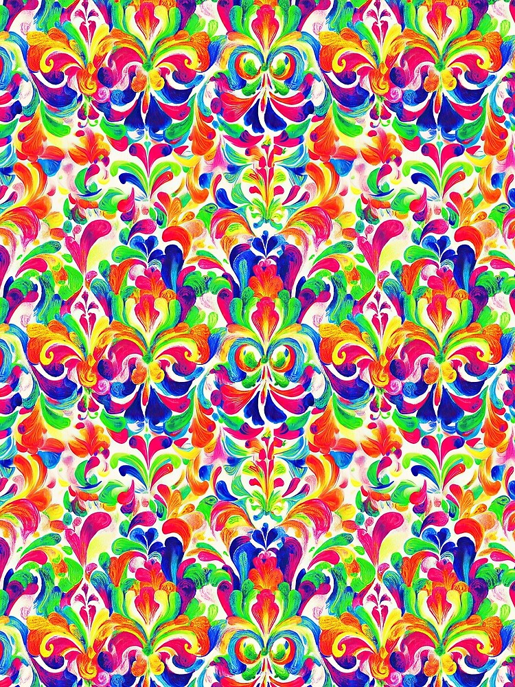 Bright Floral Pride Print | LGBT Pride Month Pattern by thaneydesign