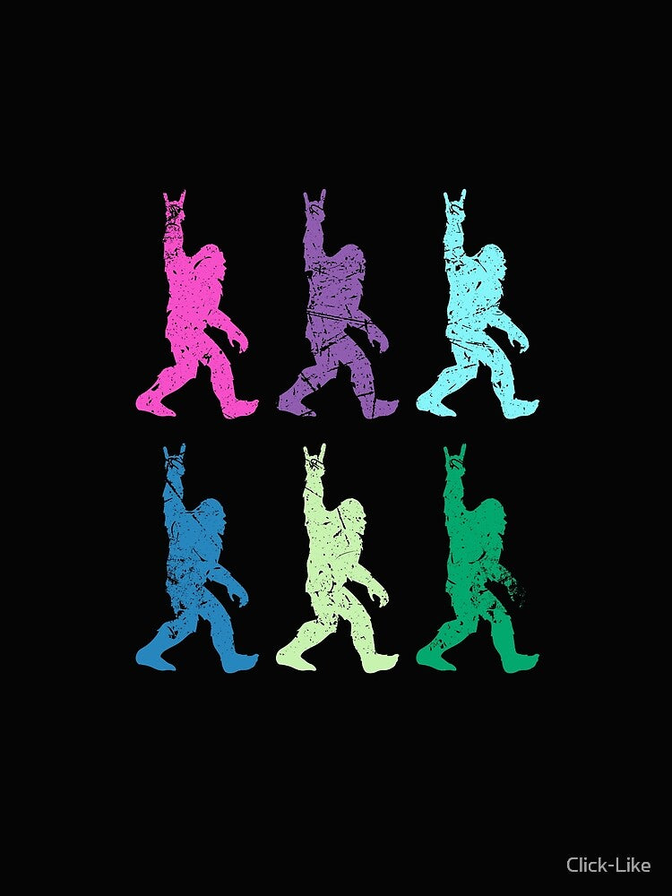 Rock on bigfoot pop art retro by Click-Like