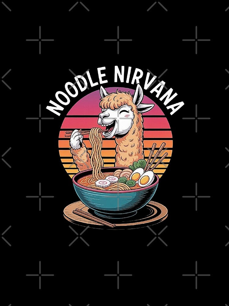 Alpaca Eating Ramen Noodles Vintage Japanese Style by love3617