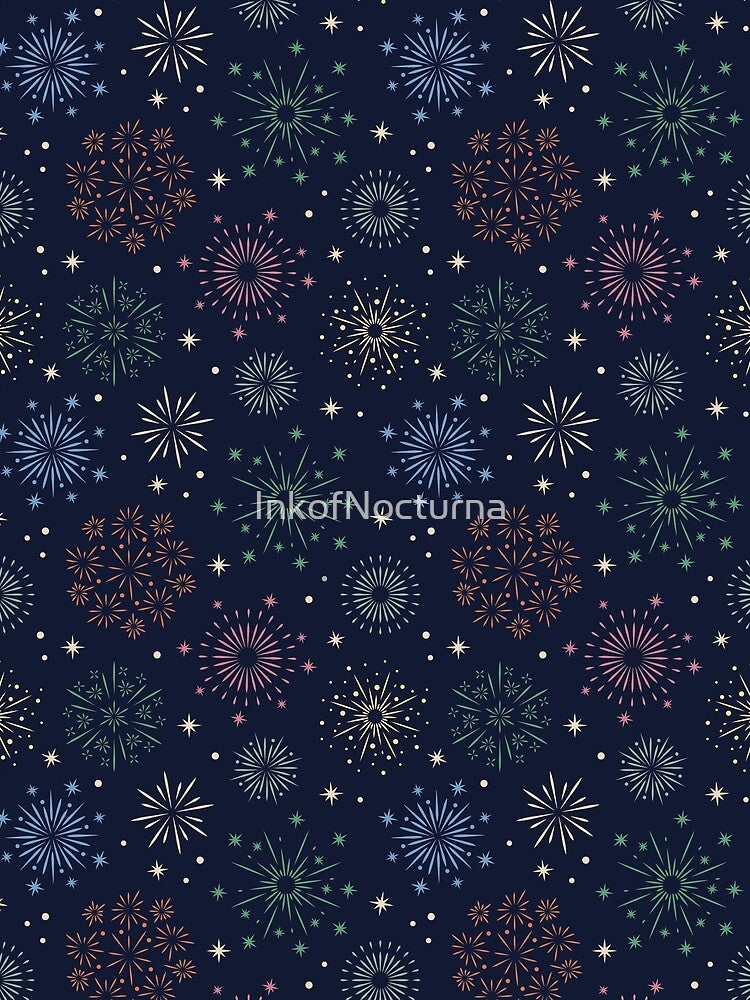 New Year's Eve: Modern and abstract fireworks, colorful by InkofNocturna