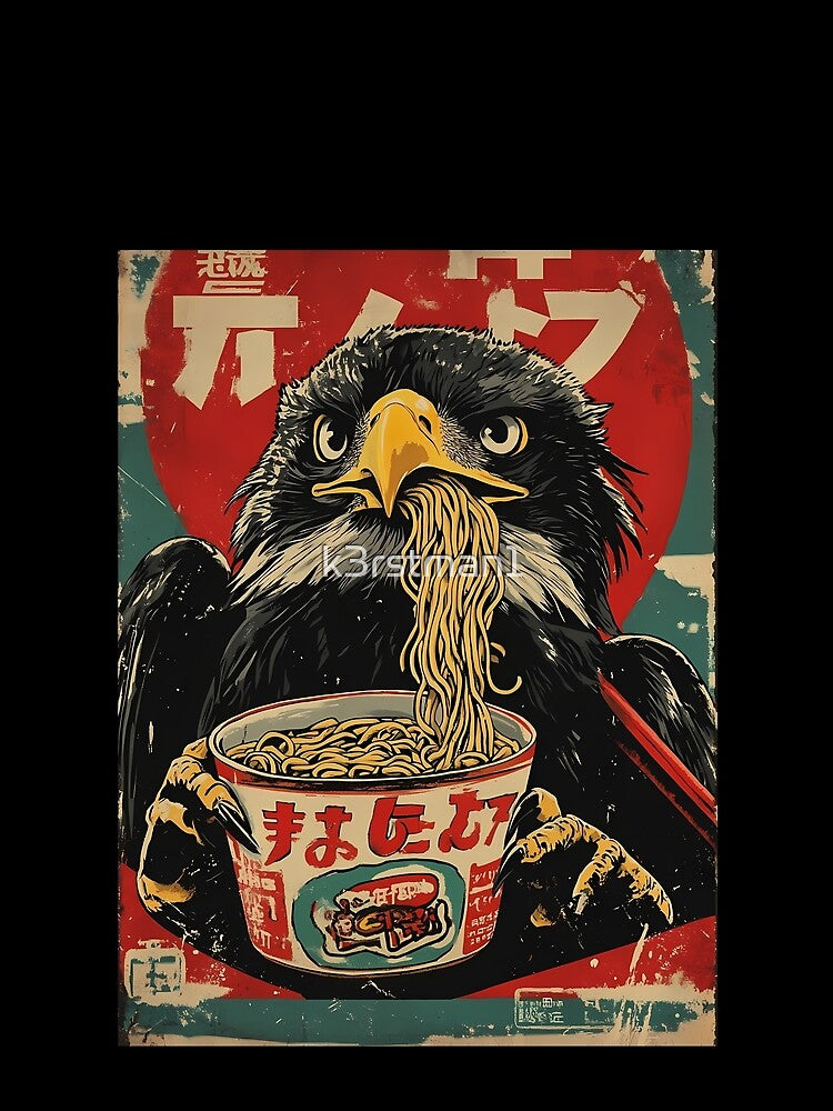 Vintage Japanese Eagle Ramen Noodle Poster by k3rstman1