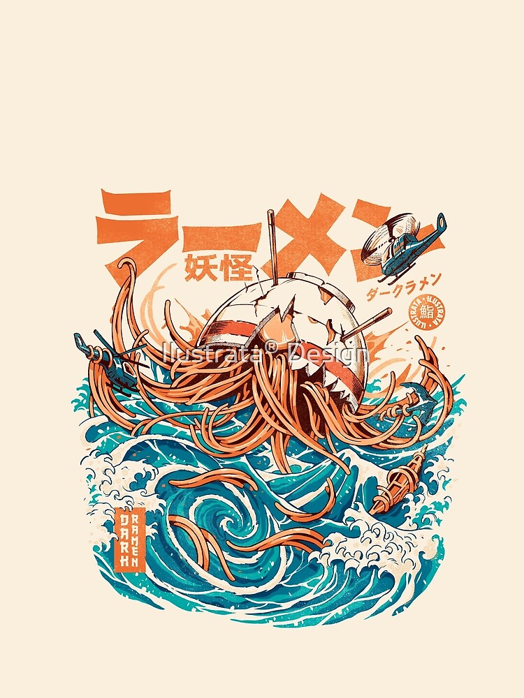 Dark Great Ramen off Kanagawa by Ilustrata®