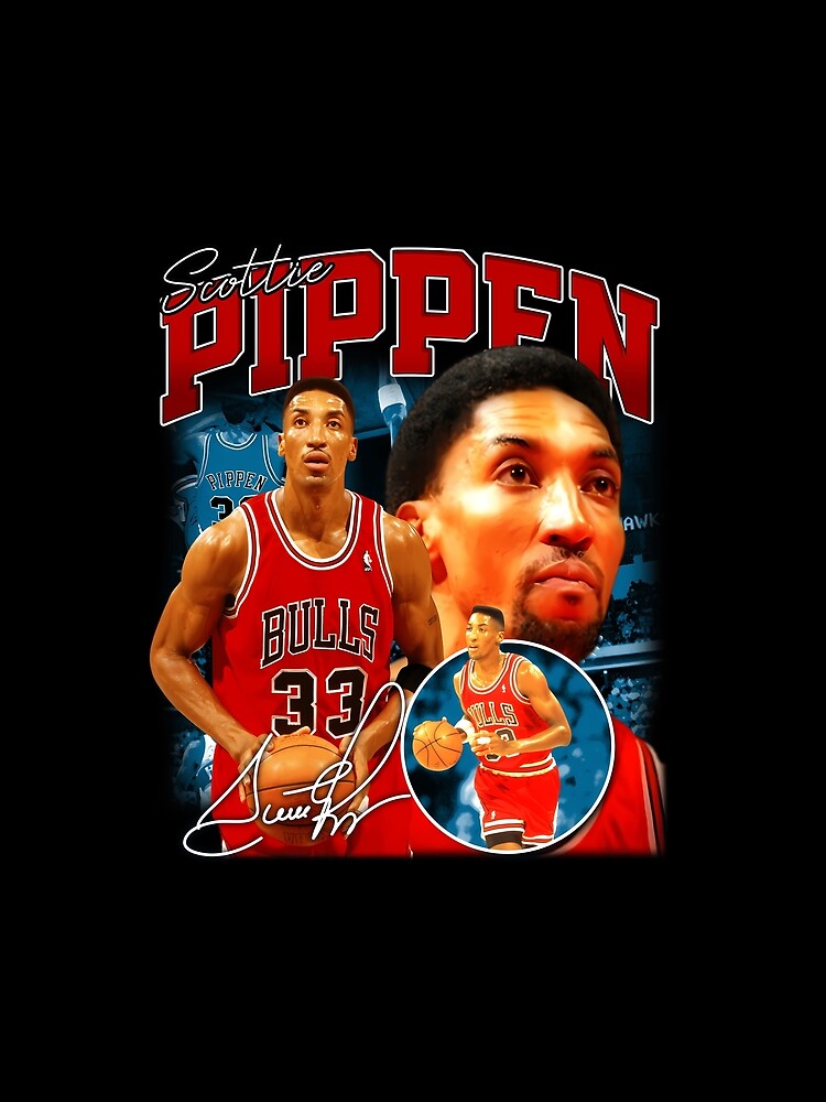 Scottie Pippen Basketball Legend Chicago Signature Vintage Retro 80s 90s Bootleg Rap Style by Verveloop