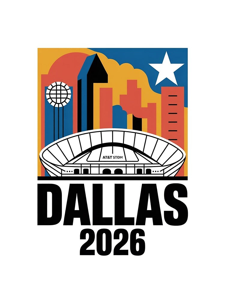 Dallas 2026 Texas Soccer Souvenir T-Shirt V8 by DarylWelsh2024