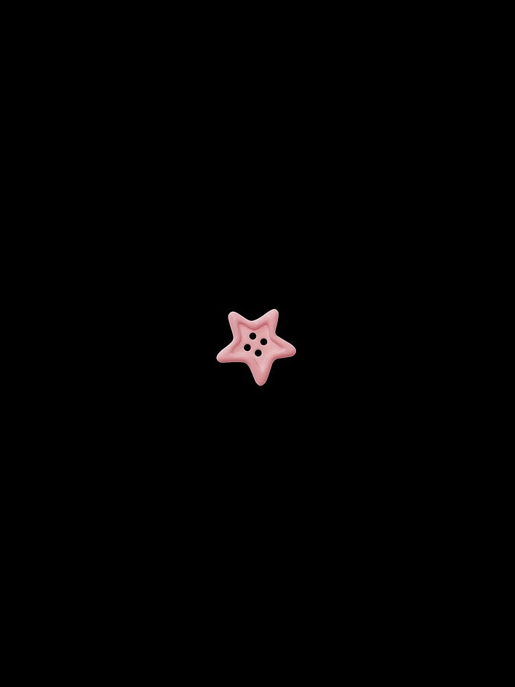 Cute Pink Star Button Kawaii Y2K Aesthetic Sticker by Cleairydelulu