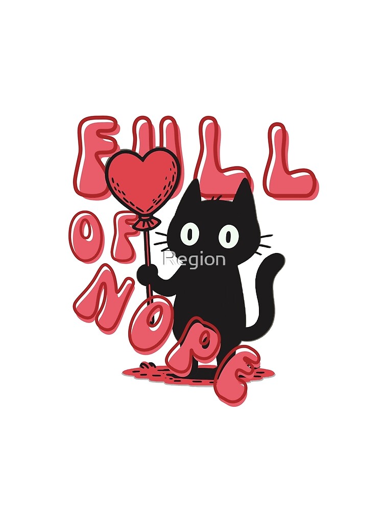 Snarky Goth Cat – Anti Valentine Funny Cat by Region