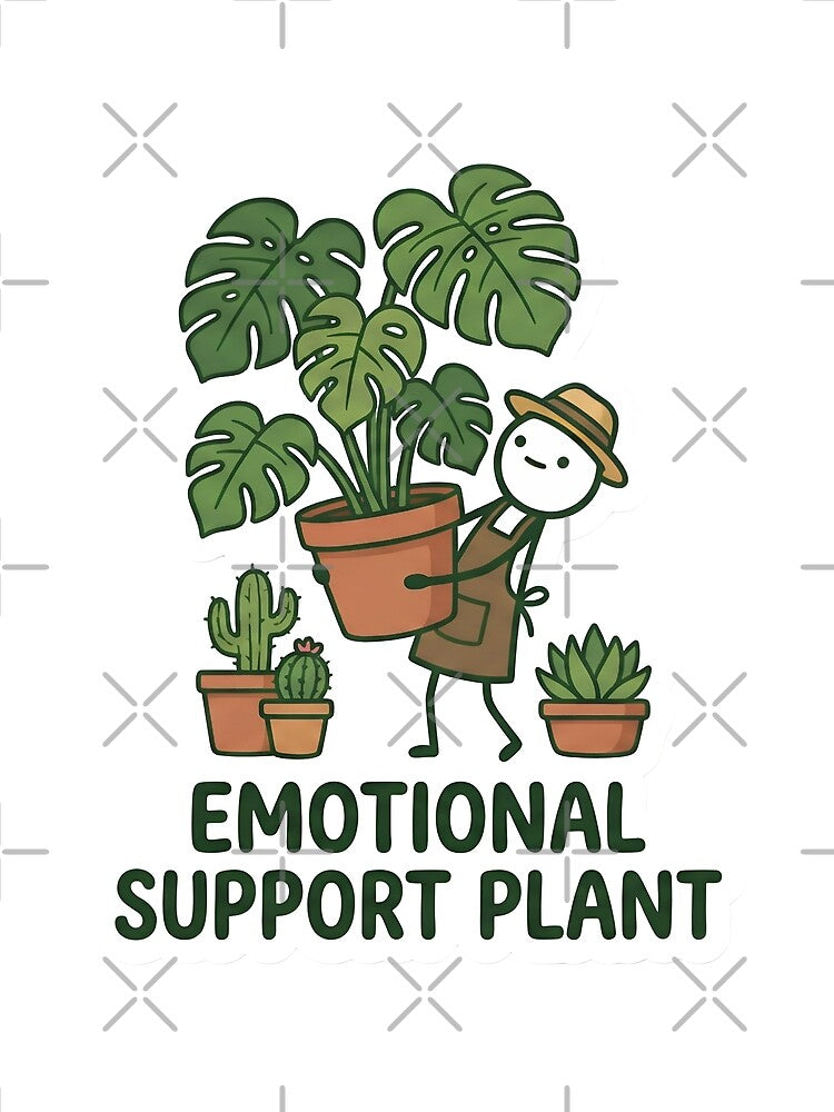 Emotional Support Plant Stickman Cute Gardener Aesthetic Houseplant Lover by StickyGuys