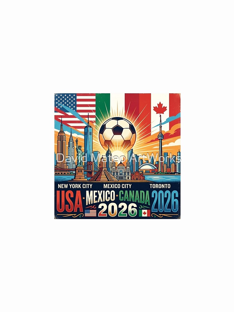 2026 World Cup USA Mexico Canada Soccer Poster by David Mateo ArtWorks