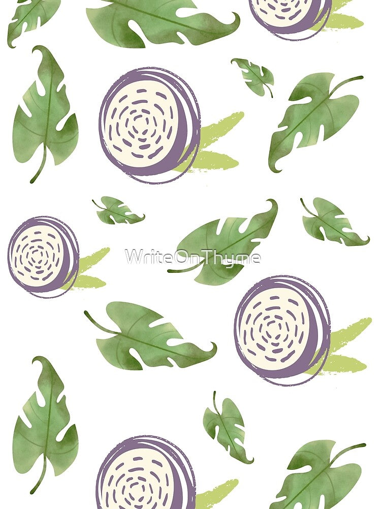 Purple Taro Print by WriteOnThyme
