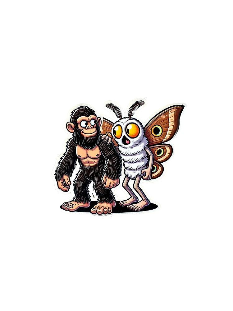 Bigfoot and Mothman Best Friends by BrinaandPops