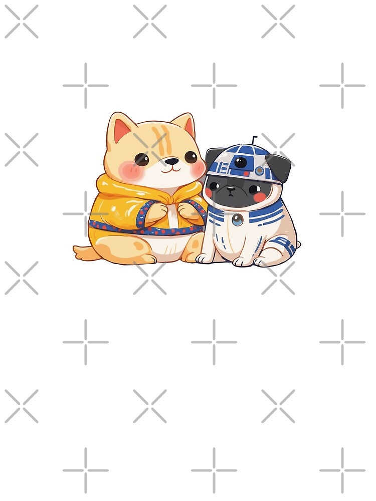 Cute cartoon pug in an astronaut, Cute Dog by DogGarden