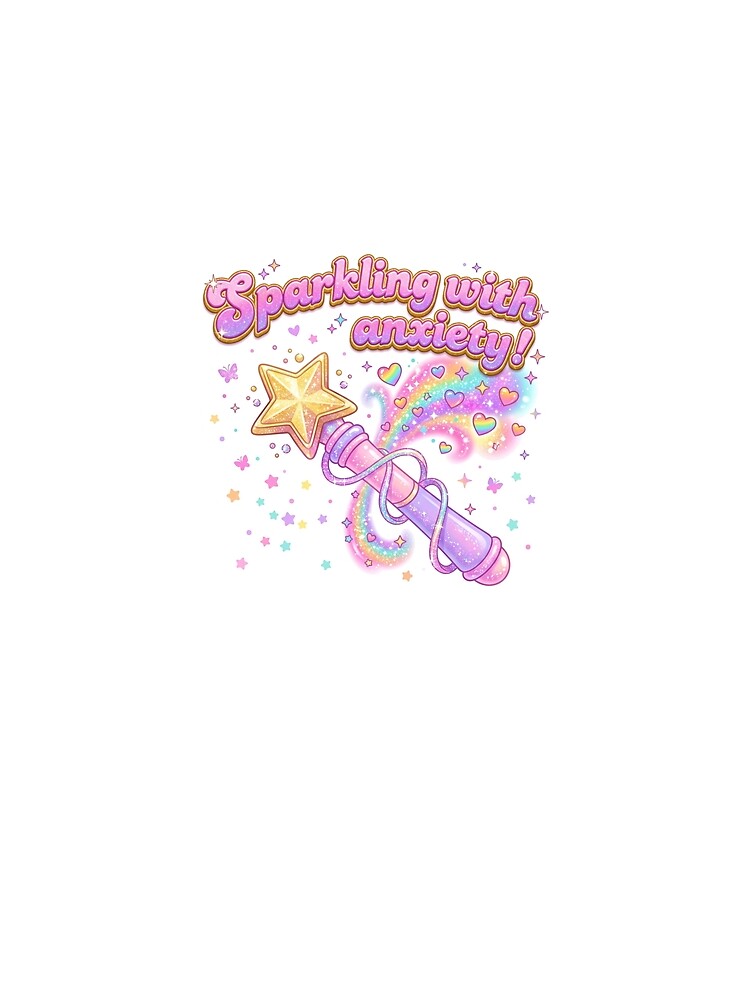 Y2K Kawaii "Sparkling with Anxiety" Magical Girl Wand by Peter Veselinović
