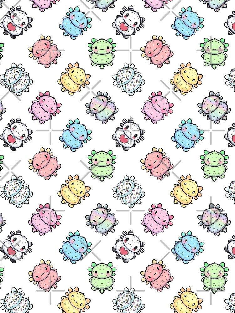 Axolotl Fuzzies by Poxdesigns