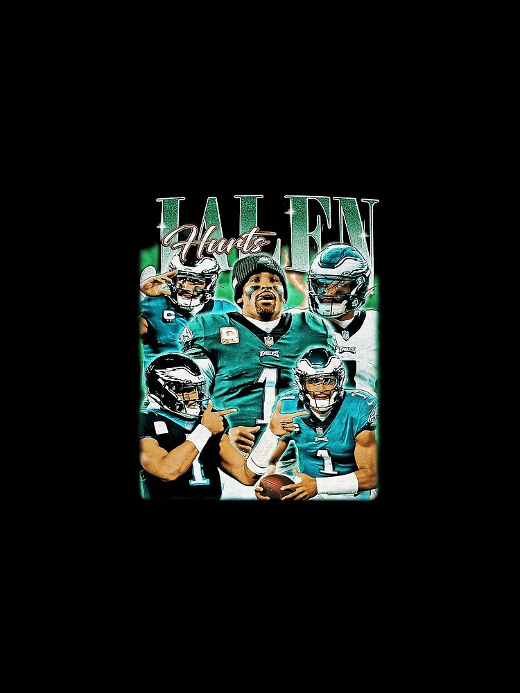 Jalen Hurts Number 1 Vintage Retro Bootleg 90s Style by Levihumil