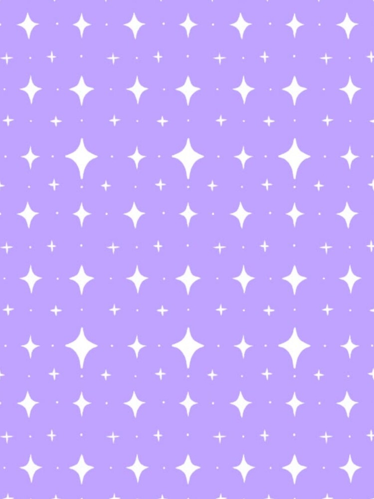 Pastel Lavender Retro Sparkle Star Pattern Art by Jimakmo
