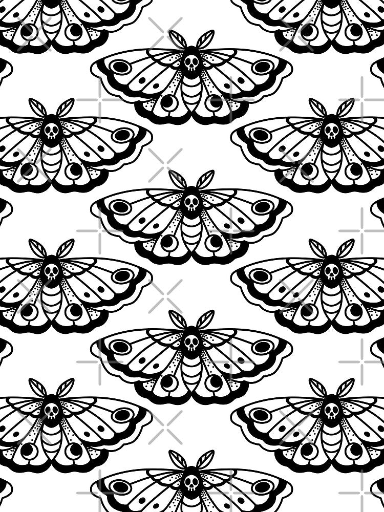 Spooky moth pattern by mattspace