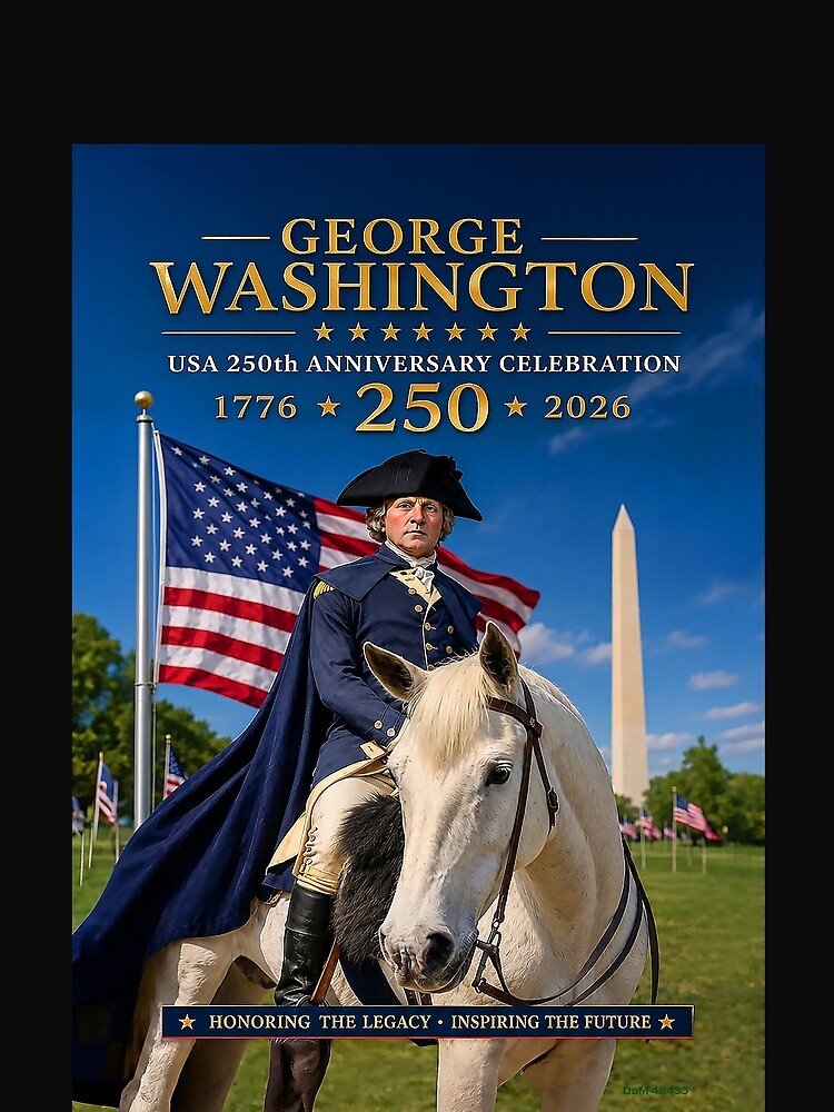 GEORGE WASHINGTON - USA 250th ANNIVERSARY CELEBRATION - 1776 to 2026 by DBM Photo Art 1