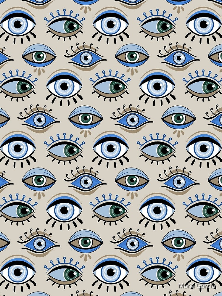 Boho Evil Eye Mystical Protection & Spiritual Design by Maria Garcia