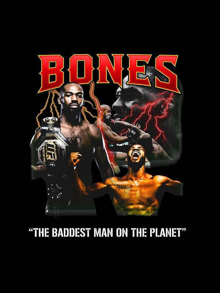 Jon Bones Jones MMA Champion Retro Style by TypoEmporium