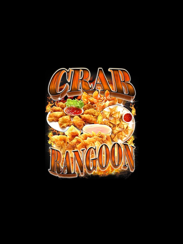 Crab Rangoon Meme Bootleg Rap Style 90s Vintage Funny 1990s by PaulTSchafer