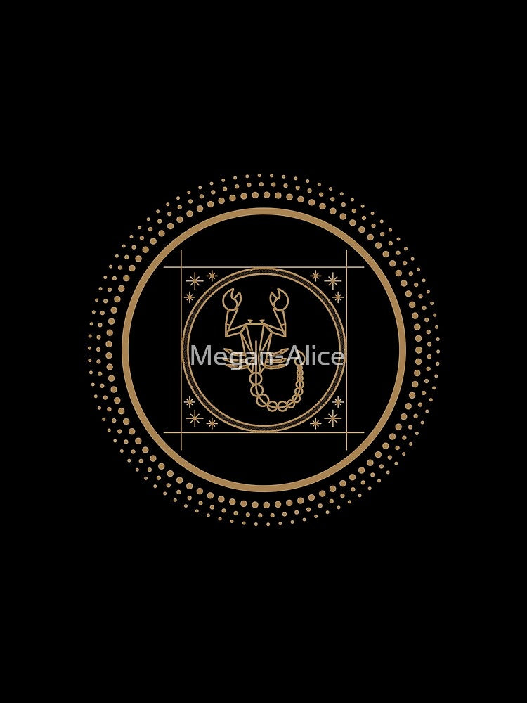 Modern Scorpio Zodiac Art | Luxury Astrology Print by Megan-Alice