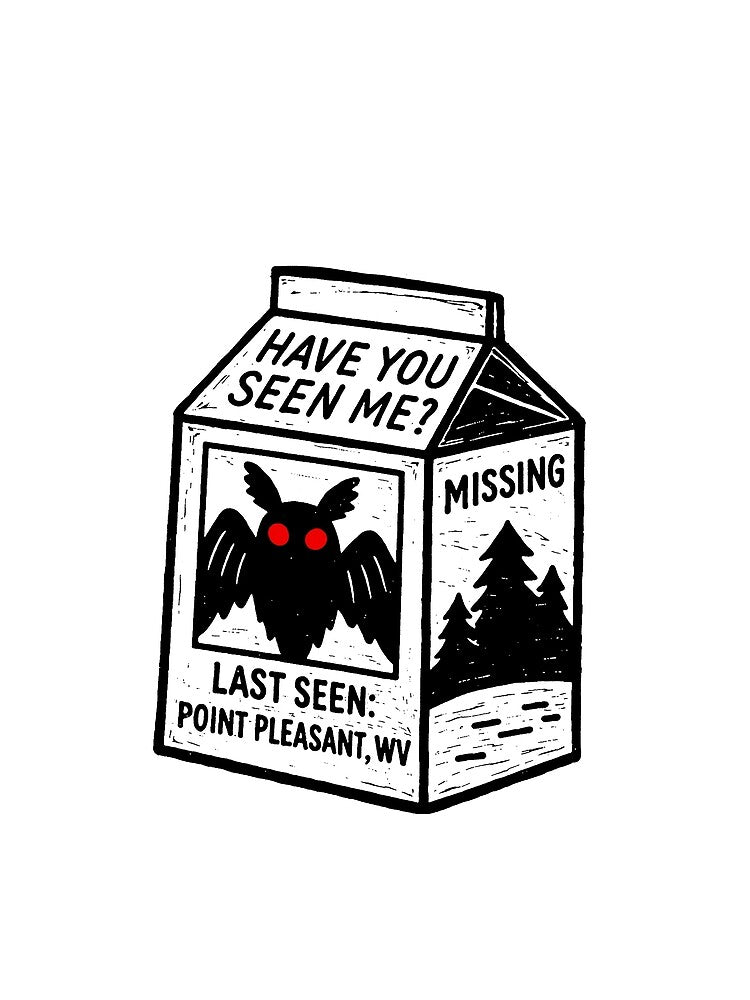 Missing Mothman Milk Carton by RandyHaskins
