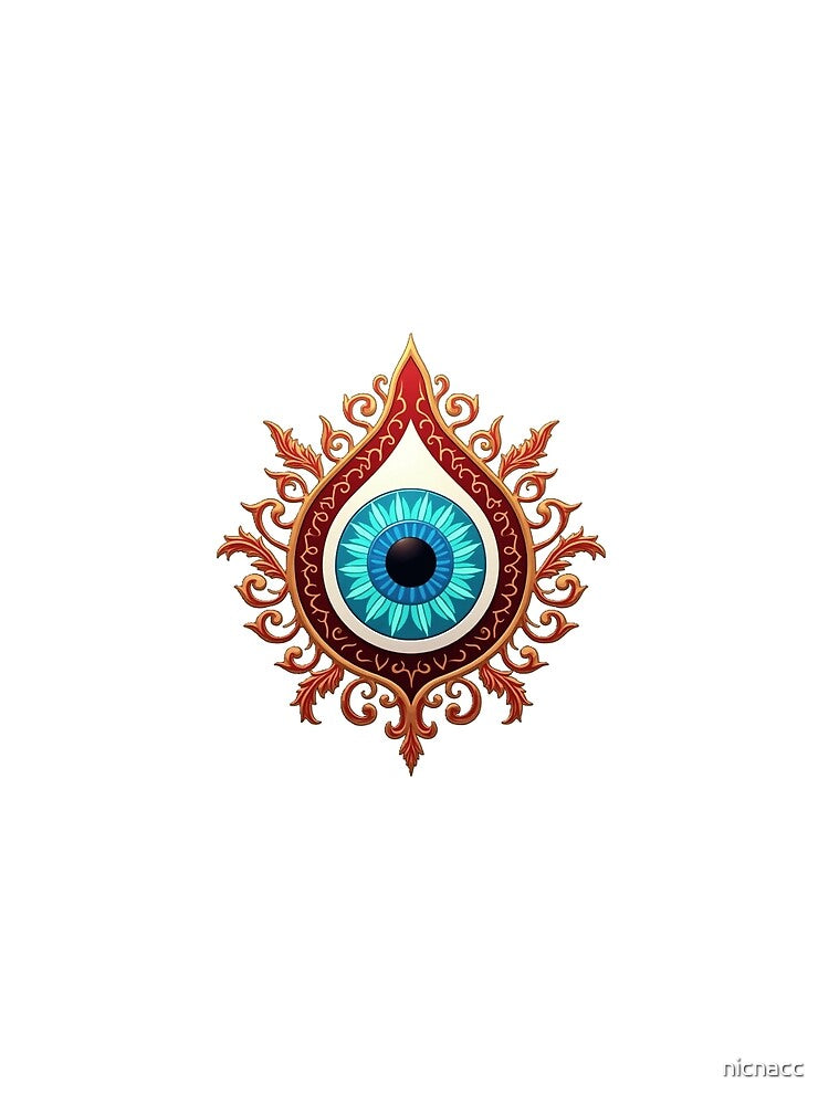 spiritual art, evil eye energy protection nazar by nicnacc