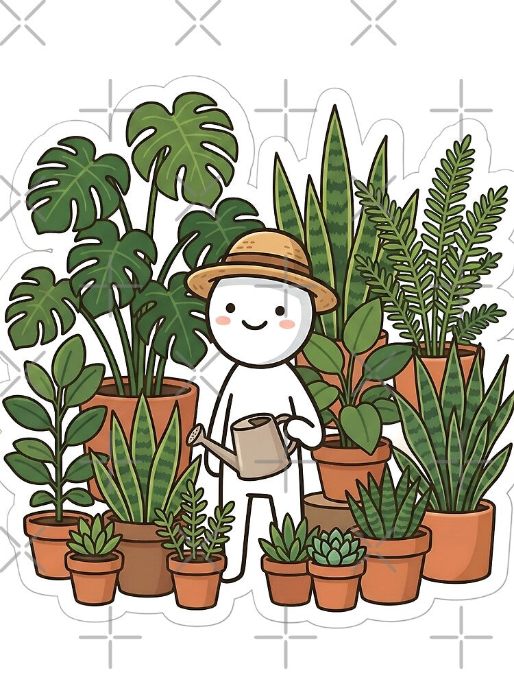 Funny Plant Lover Stickman Indoor Jungle Gardener Aesthetic by StickyGuys