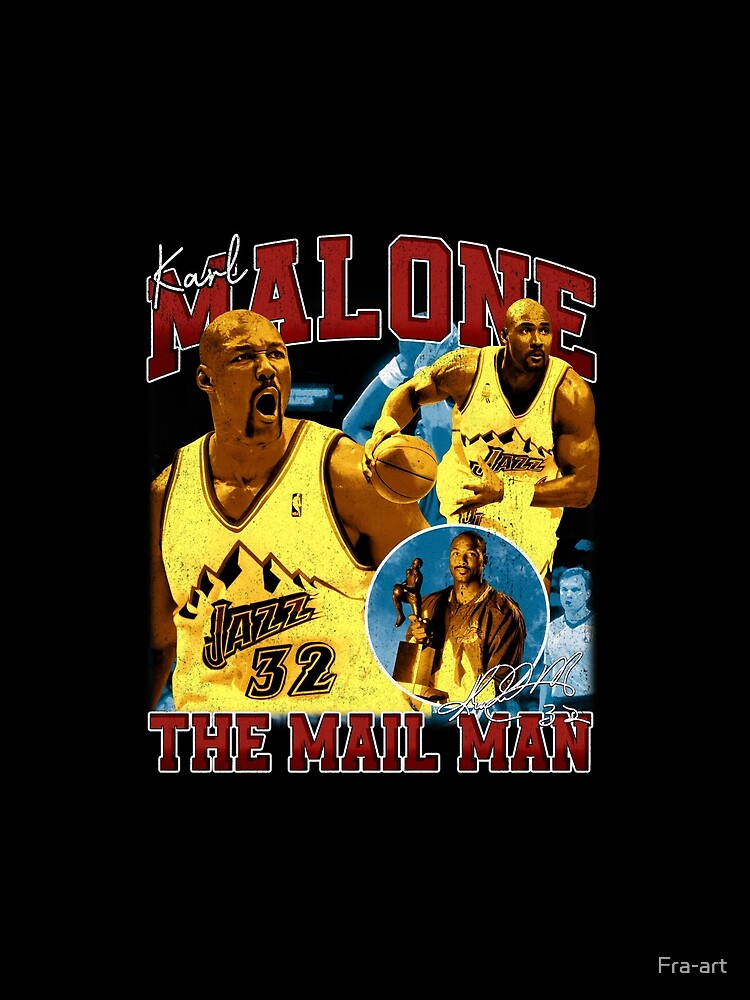 Vintage KARL MALONE The Mail Man Basketball Legend Signature Retro 80s 90s Bootleg Rap Style by Fra-art