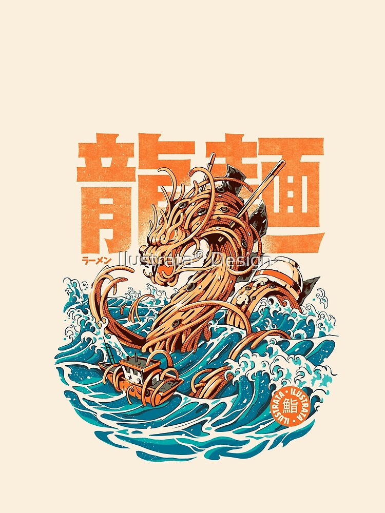 Great Ramen Dragon off Kanagawa by Ilustrata®