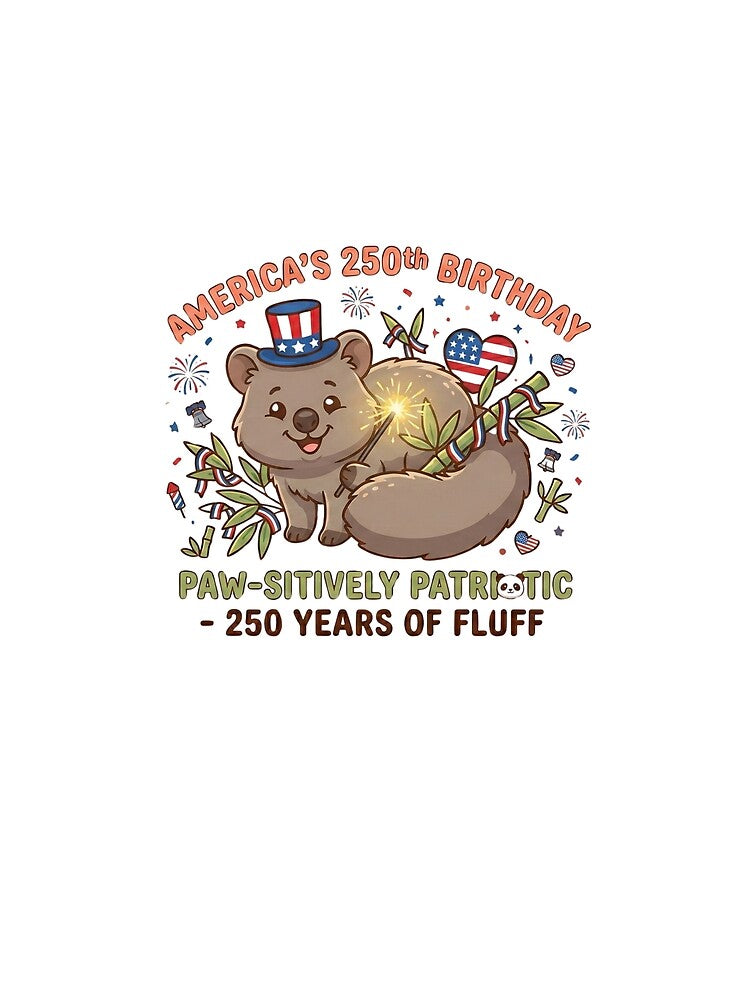 Cute Patriotic Quokka 250th Birthday USA Celebration by Jaroslaw-S