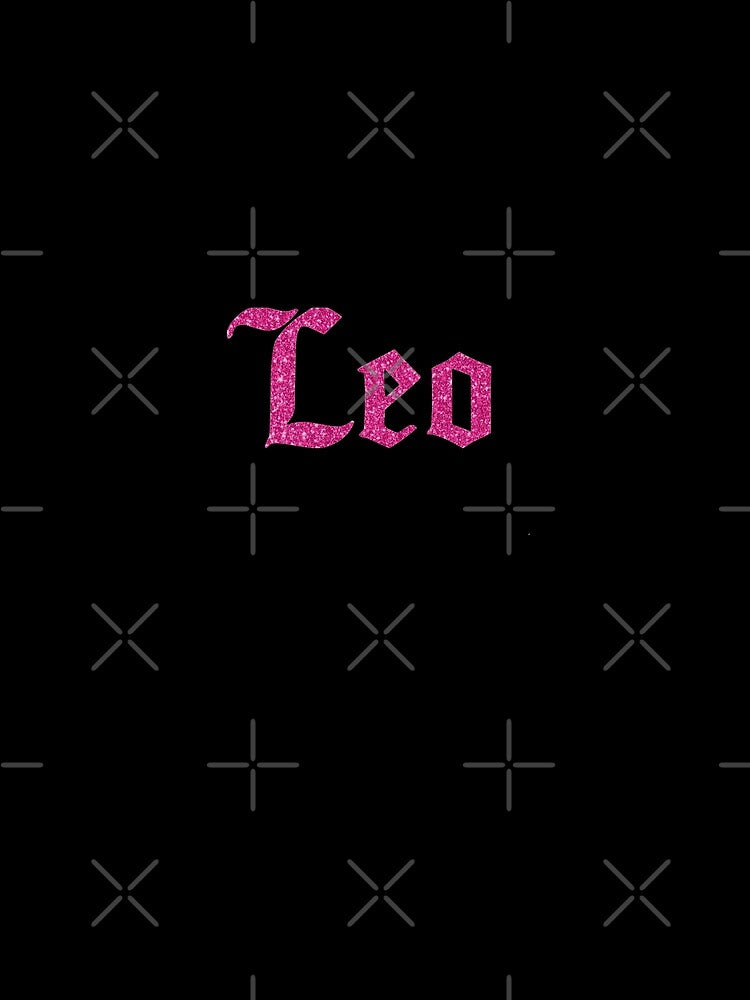 Pink glitter Leo design by Cosmic Detour