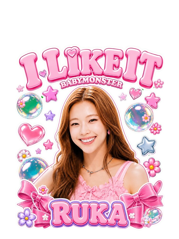 Ruka BABYMONSTER Bright Pop Star Retro Fan Art by Valereekmerch