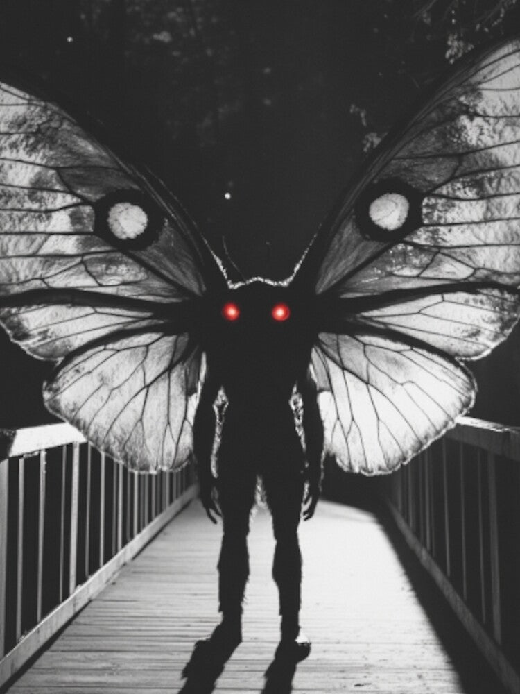 Vintage Mothman Photograph | Point Pleasant Cryptid Art by GSizzle1