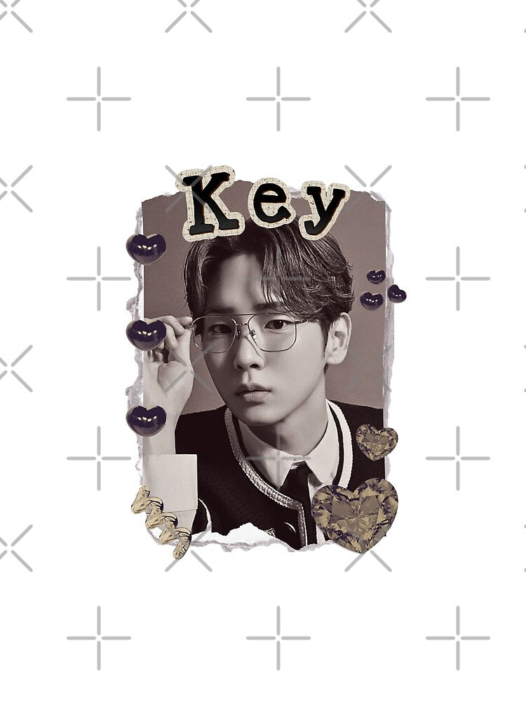 Key from Shinee Kpop Soloist Scrapbook Collage Cozy Y2K Vintage Design by HELL0WBELLO